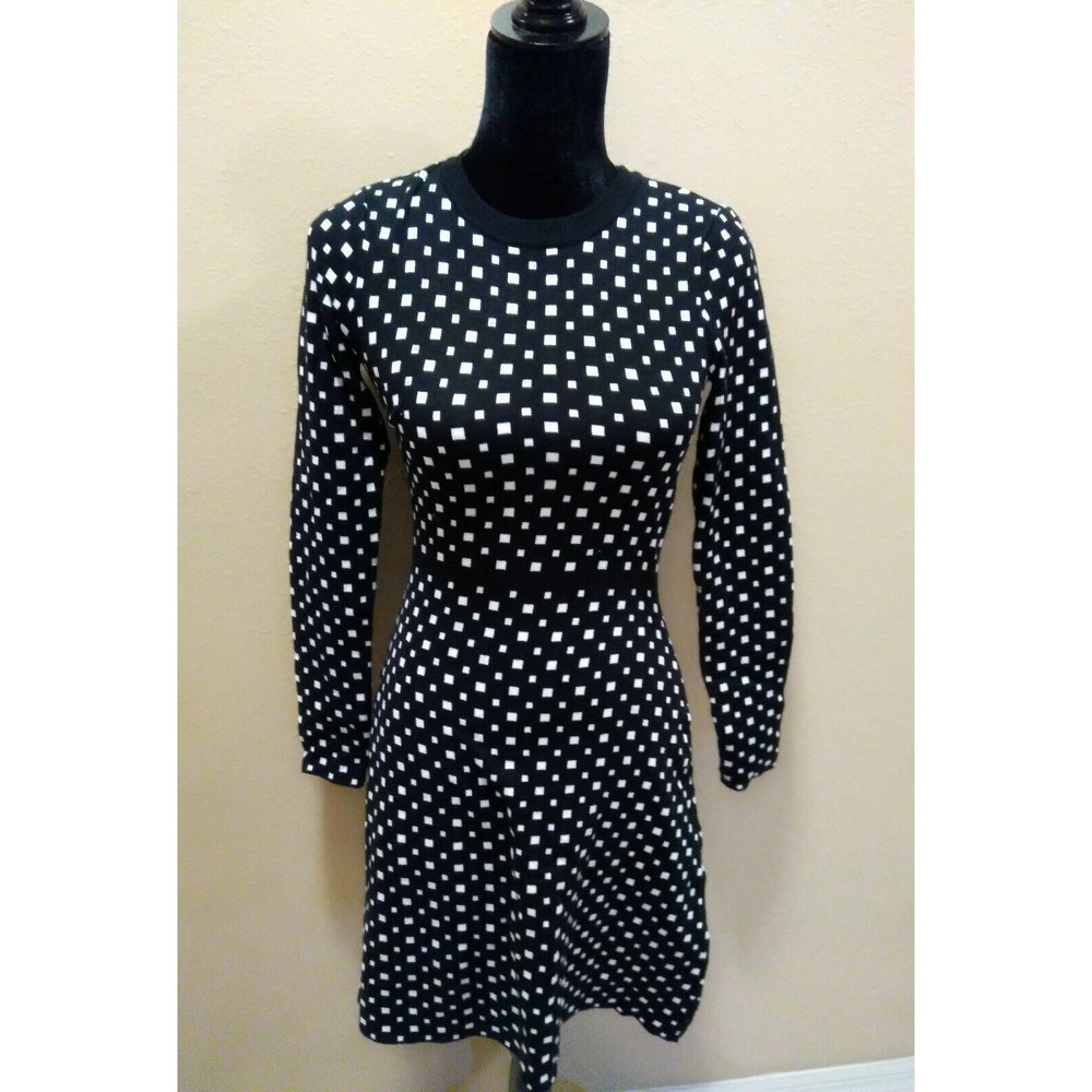 Maison Jules Black with White Squares Dress XS